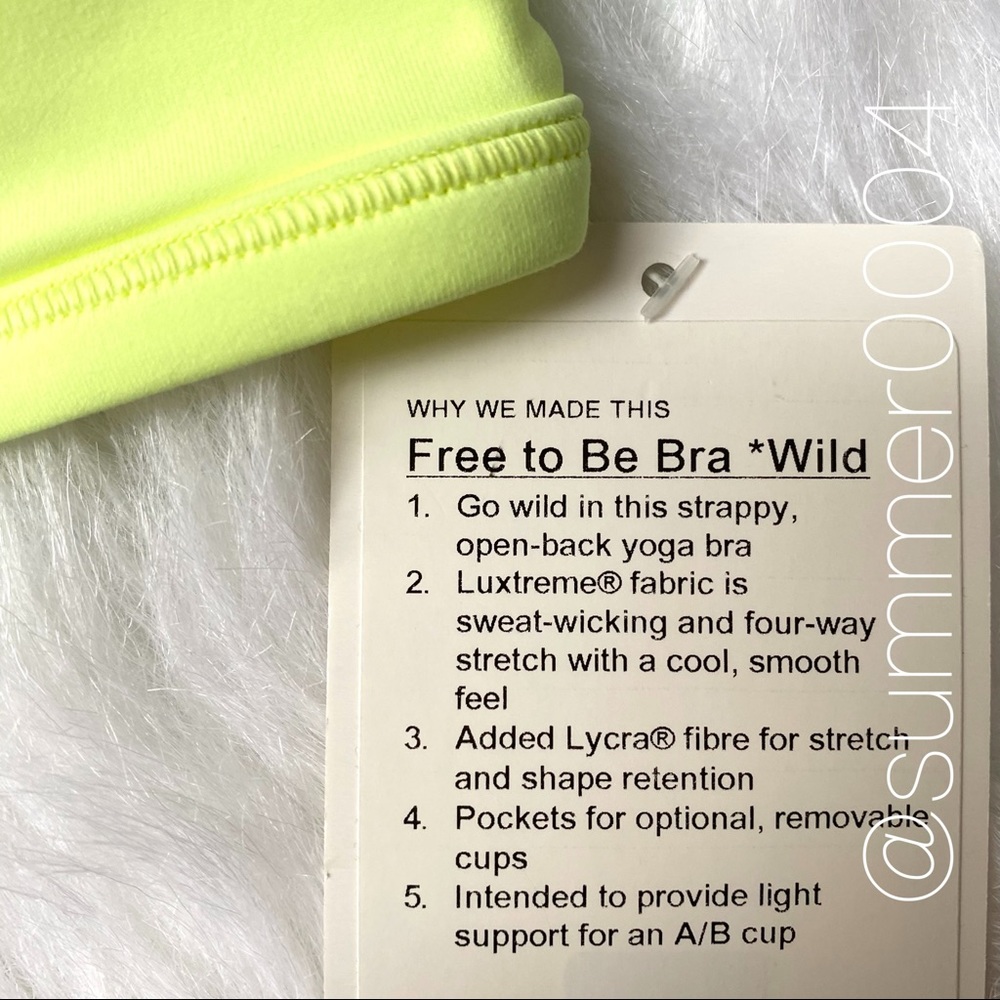 NWT Lululemon Free To Be Wild Bra Florid Flash 4 - Picture 7 of 8